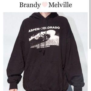 Black oversized graphic hoodie